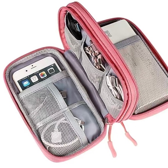 🌺 Travel school make-up electronic bag. Navy - Picture 6 of 8